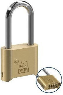 Basi Bronze Vorhängeschloss Messing Kombination 50mm 1Stück