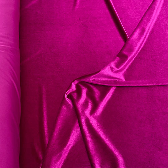 Țesătură pentru Îmbrăcăminte Catifea Magenta