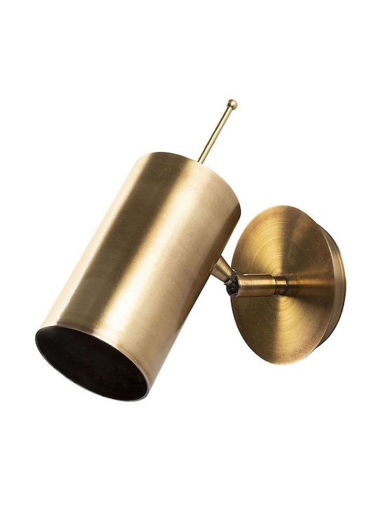 Opviq Lampa De Perete Cu Bază De Bec E27 Auriu 9x22x9cm