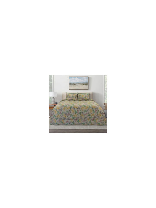 Lino Home Duvet Cover Set Queen with 2 Pillowcases 220x240 Vivid Beige