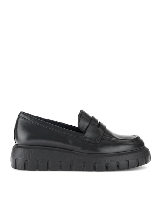 Gabor Leather Women's Moccasins in Black Color
