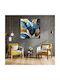 Megapap Botanical Leaves Painting on Canvas 100x100cm