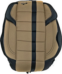 Universal Car Seat Covers Idealstore Premium Panda Model Anti-slip Material Breathable Special Stitching Airbag Imitation Leather Textile Beige-Black Color Universal Car Seat Covers Idealstore Premium Panda Model Anti-slip Material Breathable Special Stitching Airbag Imitation Leather Textile Beige-Black Color