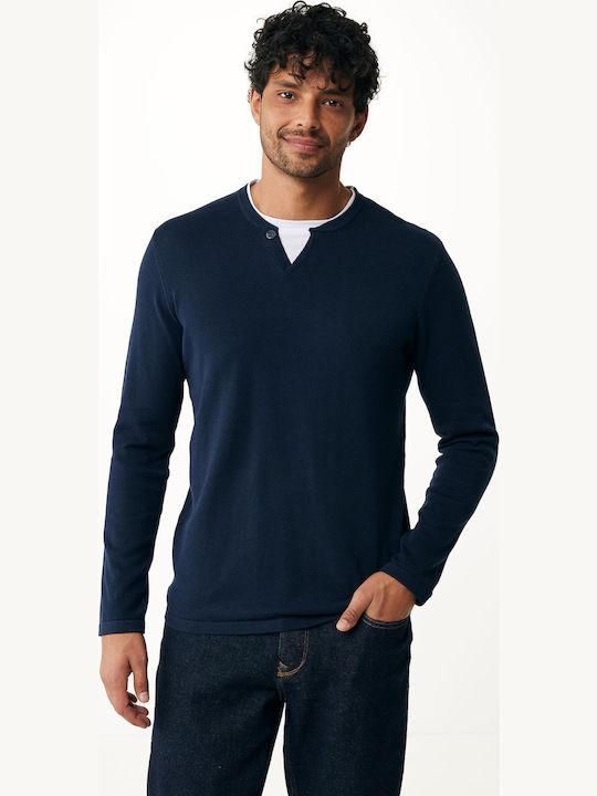 Long Sleeve Blouse Dark Blue