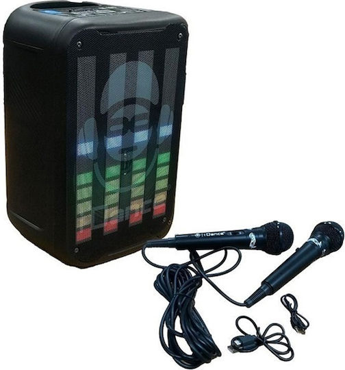 iDance Ηχείο Karaoke με Ενσύρματα Μικρόφωνα και Εφέ Φωτισμού Groove Fun GF-100 Μαύρο