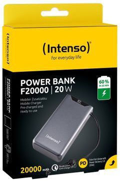 Intenso F20000 Power Bank 20000mAh με Θύρα USB-A και Θύρα USB-C Power Delivery / Quick Charge Γκρι