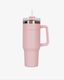 Flamingueo Handled Tumbler Θερμός Ανοξείδωτο 1.18lt Ροζ με Καλαμάκι και Λαβή