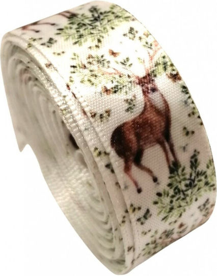 Satin Christmas Ribbon White 17mm 5 meters
