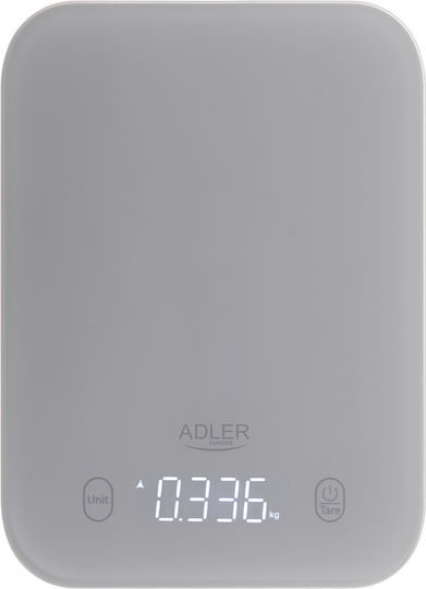 Adler Digital Kitchen Scale Up To 3.181kg Gray