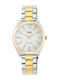 Q&Q Womens Watch 34mm Chronograph Battery With Silver Steel Bracelet