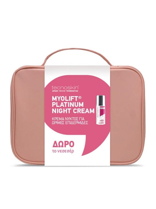 Tecnoskin Myolift Platinum Skin Care Set for Anti-ageing with a Gift the Toiletry Bag 2 Pieces