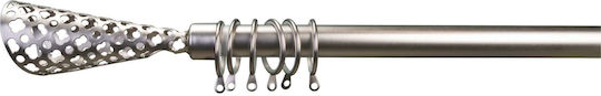 Flamingo Ausziehbares Metallisches Vorhangstangen Cone Einzeln 120-210cm Flamingo Ausziehbares Metallisches Vorhangstangen Cone Einzeln 120-210cm