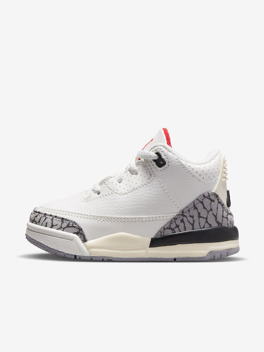 3 Retro Παιδικά Sneakers Λευκά