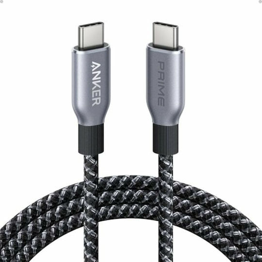 Anker Braided USB 2.0 Cable USB-C male - USB-C 240W PD Γκρι 1m
