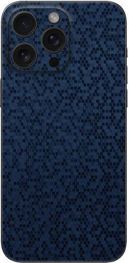 Protective Back Skin Sticker for iPhone 16 Pro Max Gams Premium Vinyl Skin Back Plate Honeycomb Blue Gams-vnl-skin-hbl-001-083