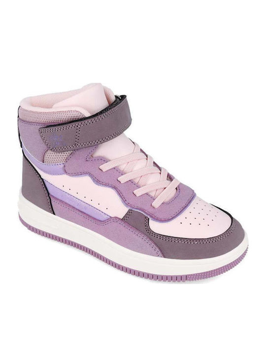Anatomice Ghete Copii din Piele cu Șireturi Violet