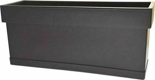 Viomes Planter Box Plastic Charcoal grey 58x18x17cm.