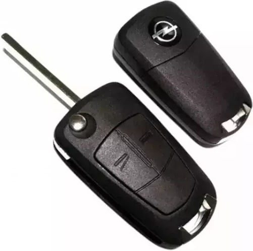 Carcasă cheie pliabilă Opel cu 2 butoane lamă Hu100