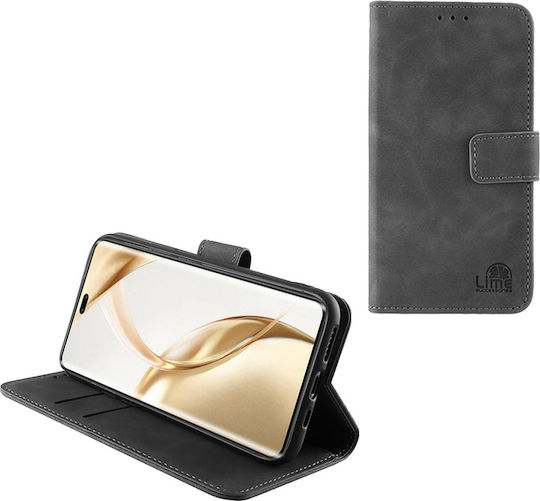 Lime Essential Magnet Book Δερματίνης Γκρι (Honor 200)