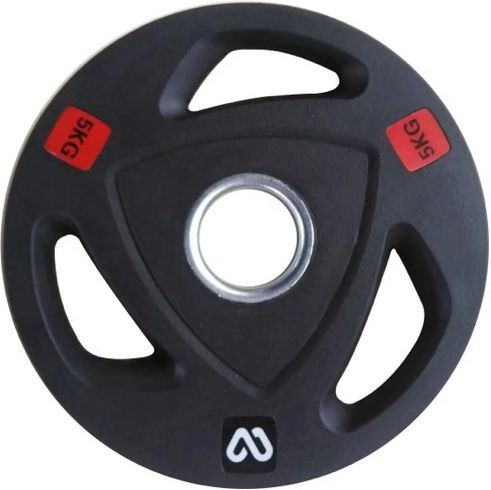 Mfitness Set of Plates Olympic Type Rubber 1 x 5kg Φ50mm with Handles