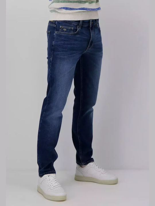 Ανδρικό Παντελόνι Τζιν με Slim Tapered Εφαρμογή Μπλε