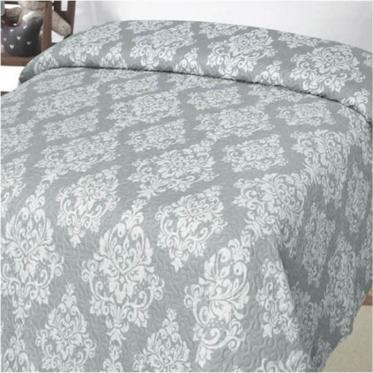 Κουβερλί Υπέρδιπλο Γκρι Damask 220x240cm