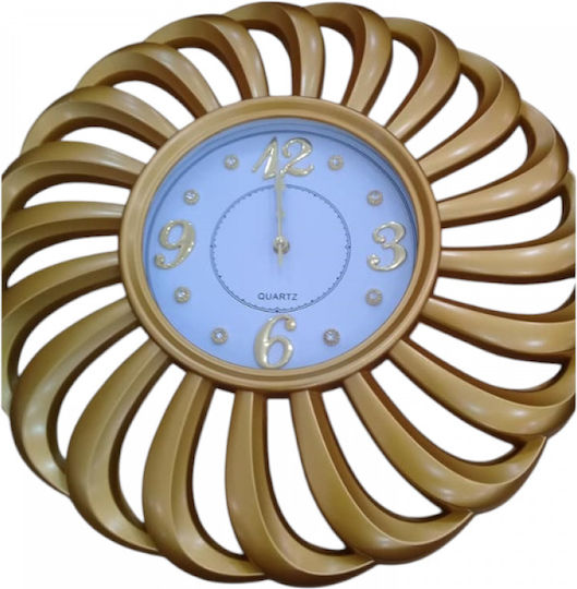 Antique Wall Clock Plastic Gold Ø50cm
