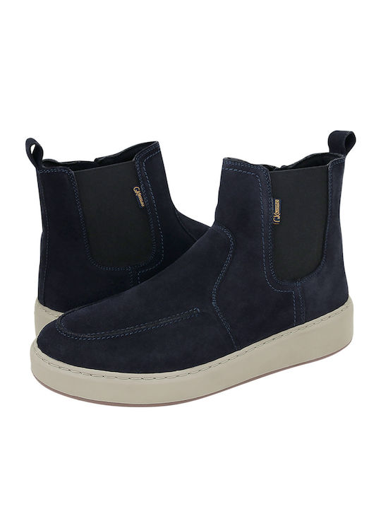 GK Uomo Suede Chelsea-Stiefel Marineblaue Herre...