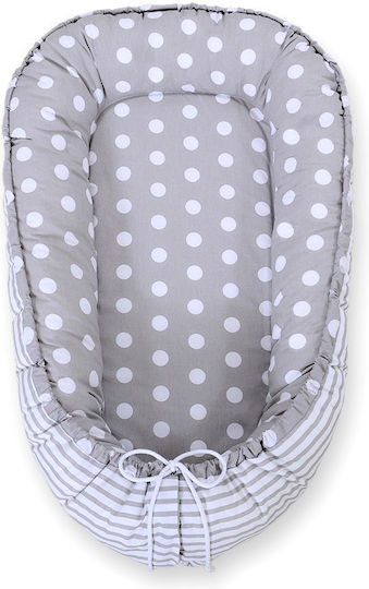 Bobono Baby Nestkissen Gray, Dots On Gray