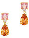 Luxenter Earrings made of Silver Gold Plated with Stones