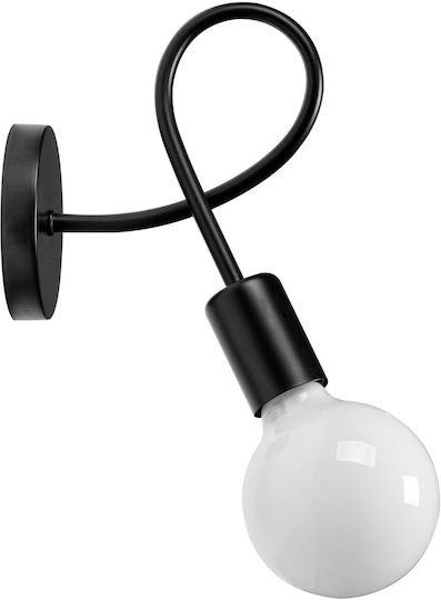Toolight Lumină de Perete cu Soclu E27 Negru