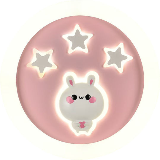 ARlight Kids Single Mount Ceiling Light E27 Pink 75W