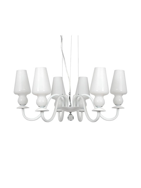 Gekas Pendant Light White for 6 Bulbs G9