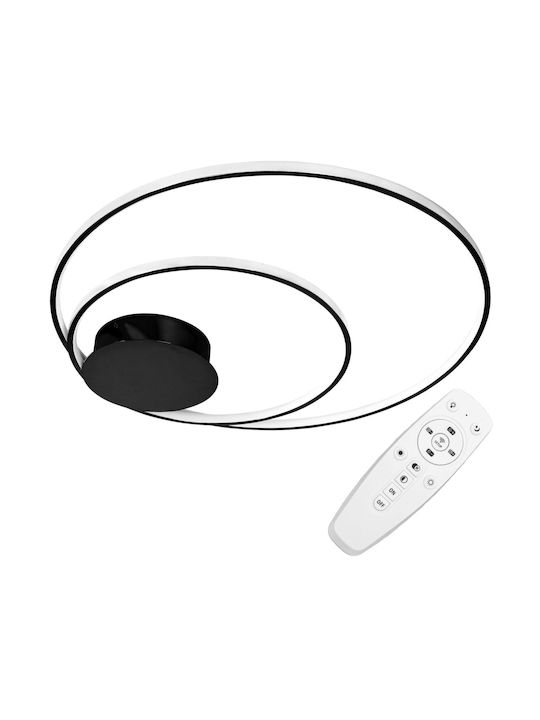 Toolight Ceiling Mount Light Black with Integrated LED and Remote Control