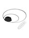 Toolight Ceiling Mount Light Black with Integrated LED and Remote Control