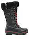Damenstiefel mit Pelz Schwarz