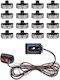 Set 16 Lumini de Avertizare Galbene Stroboscopice 12v