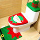 Fancy Χριστουγεννιάτικη Διακόσμηση Happy Santa Elf Toilet Seat Cover Rug Bathroom Set