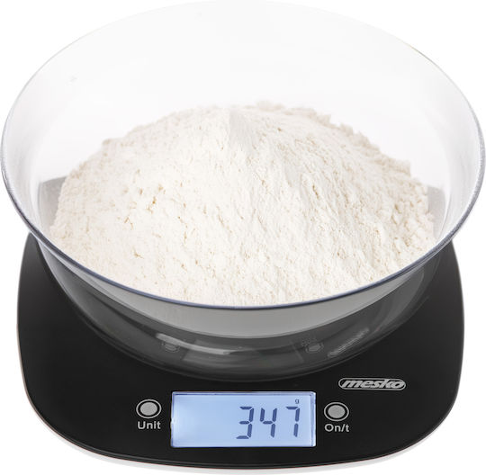 Adler Ψηφιακή Ζυγαριά Κουζίνας με Κάδο έως 5kg Μαύρη