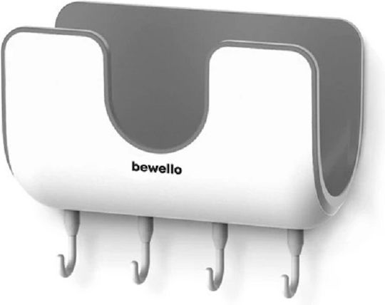 Bewello Bathroom Hook Single with Screws 20x16.5cm White