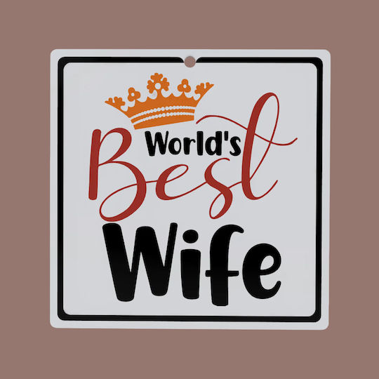 3D Art Shop 3D Handmade Wall Decor Sign Made of Plastic 12x12cm
