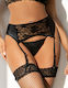 Sensual Black Lace Garter Belt String