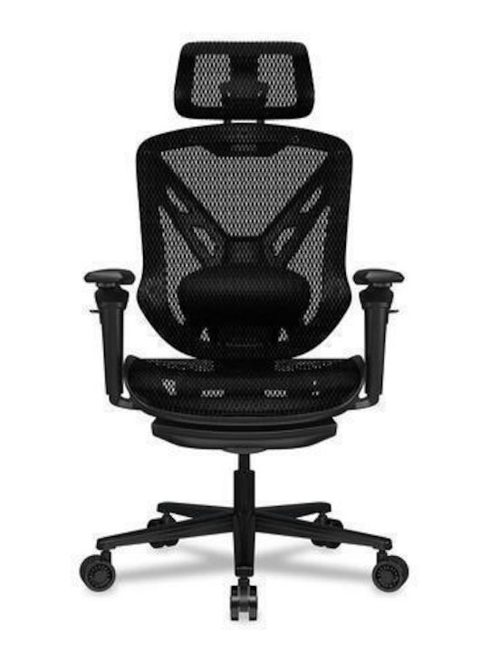 Cougar SPEEDER Καρέκλα Gaming με Ρυθμιζόμενα Μπράτσα και Υποπόδιο Μαύρη