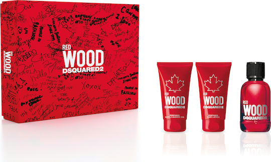 Dsquared2 Red Wood Γυναικείο Σετ με Body Lotion 3τμχ