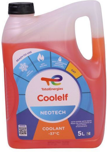 Total Coolelf Neotech Αντιψυκτικό Παραφλού Ψυγείου Αυτοκινήτου G12+ / G30 -37°C 5lt