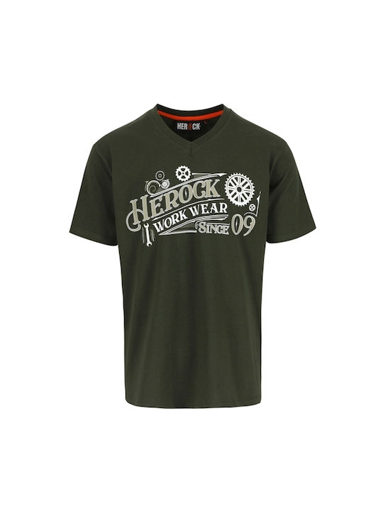Herock Barber Arbeit T-Shirt Khaki