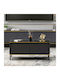 Правоъгълно Централно Кафе Масичка Imaj Marble Effect Черно-антрацит М90xШ45xВ40см