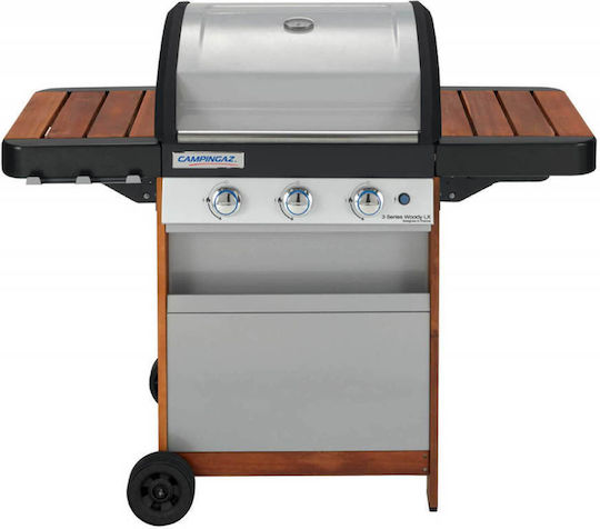 Campingaz Woody LX Series 3 Ψησταριά Υγραερίου Μαντεμένιας Σχάρας 61x45εκ. με 3 Εστίες 9.6kW