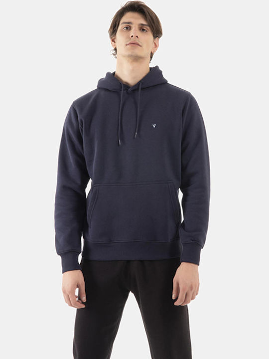 Sweatshirt with Hood Navy Blue