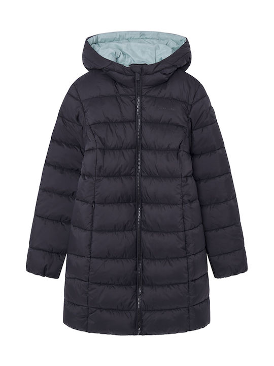 Vivian Kinderjacken & Winterjacken Lässig Lang mit Kapuzen-Black